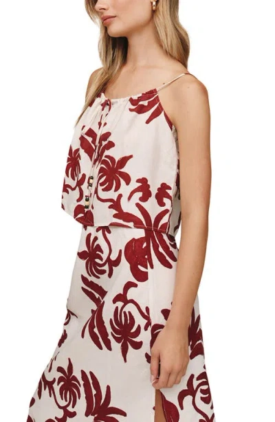 Bella Dahl Tie Front Camisole In Multi