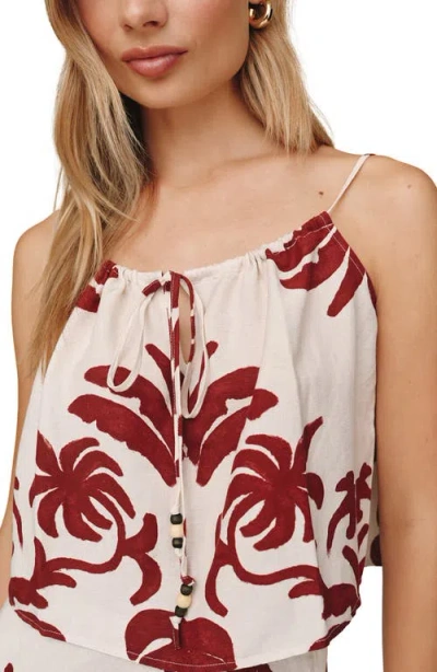 Bella Dahl Tie Front Camisole In Multi