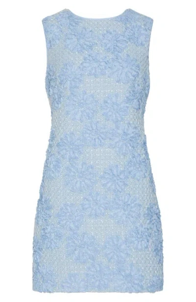 Milly Illy Ivette Tweed Mini Dress In Blue