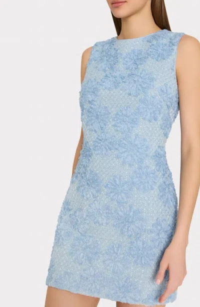 Milly Illy Ivette Tweed Mini Dress In Blue