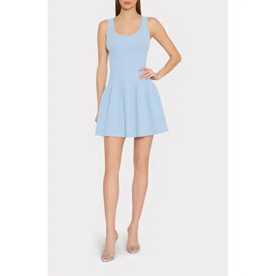 Milly Illy Marea Knit Mini Dress In Blue