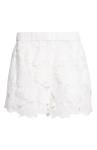 L'agence Laina Pull On Eyelet Shorts Ivory In White