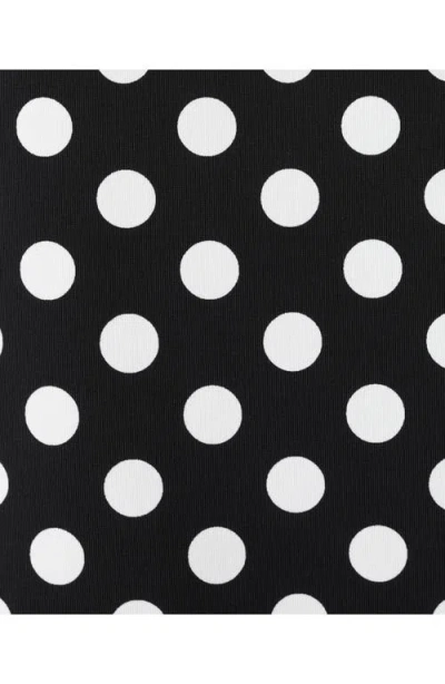 Mango Polka Dot Crop Top In Black