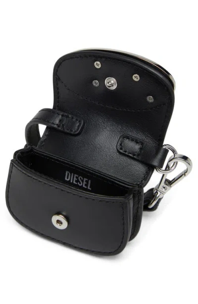 Diesel ® Micro 1dr Leather Bag Charm In Black