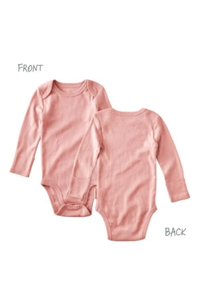 Butterblu Blake Assorted 5-pack Long Sleeve Organic Cotton Bodysuits In Multi