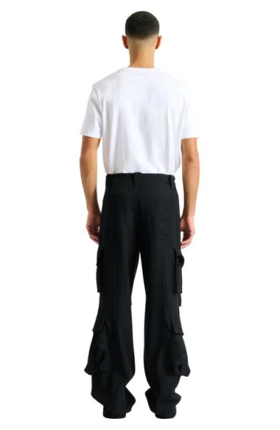 Balmain Wool Twill Cargo Pants In Multi
