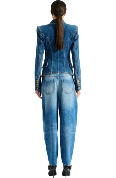 Balmain Denim 2-button Jacket In Blue