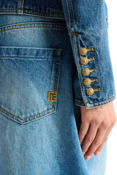 Balmain Denim 2-button Jacket In Blue