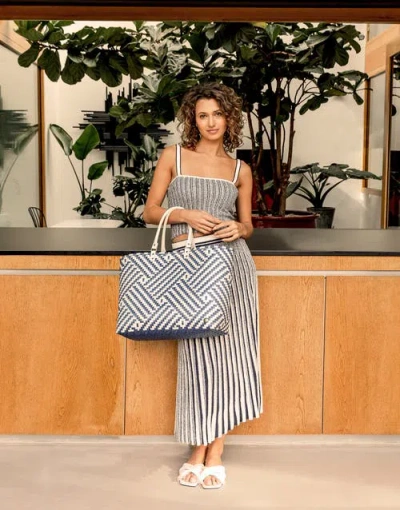 Handed By Claire Recyled Plastic Shopper In Multi