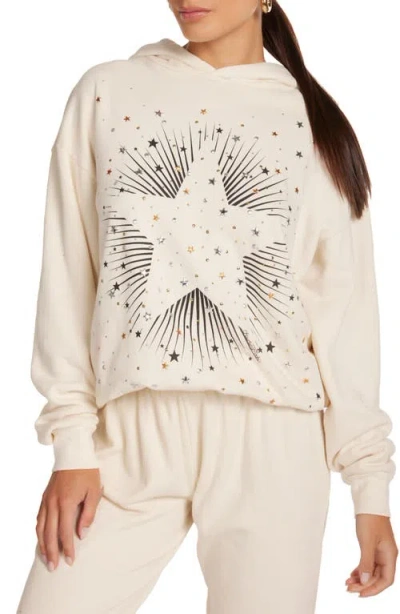 Lauren Moshi Harmony Stud Starburst Hoodie In White