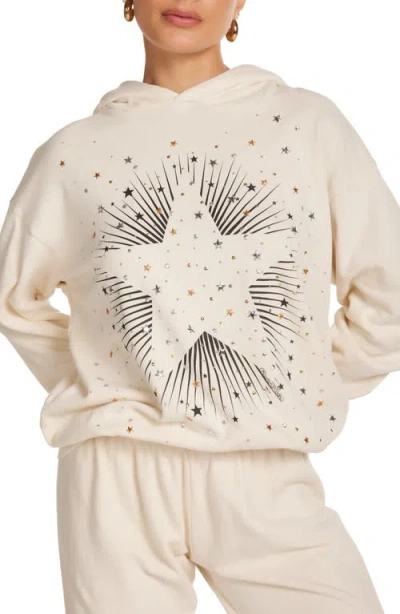 Lauren Moshi Harmony Stud Starburst Hoodie In White