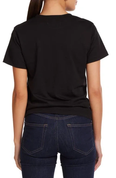 Lauren Moshi Ursula Crystal Evil Eye Stripe Top In Black