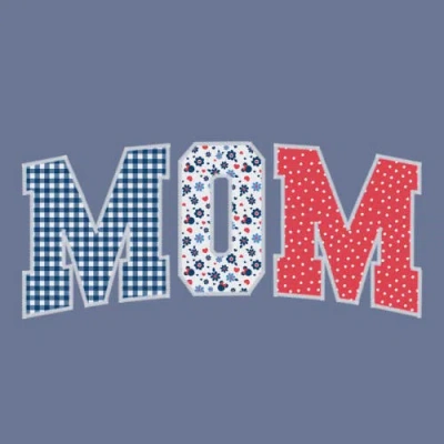 Minnie Mouse Mom Three Collegiate Patterns  Graphic T-shirt In Multi