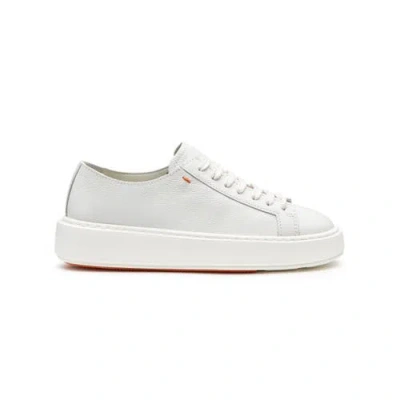 Santoni Tumbled Leather Sneaker In Multi