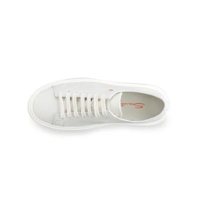 Santoni Tumbled Leather Sneaker In Multi