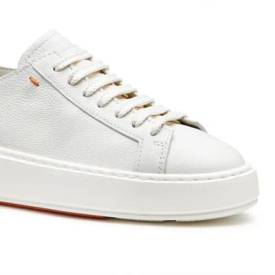 Santoni Tumbled Leather Sneaker In Multi