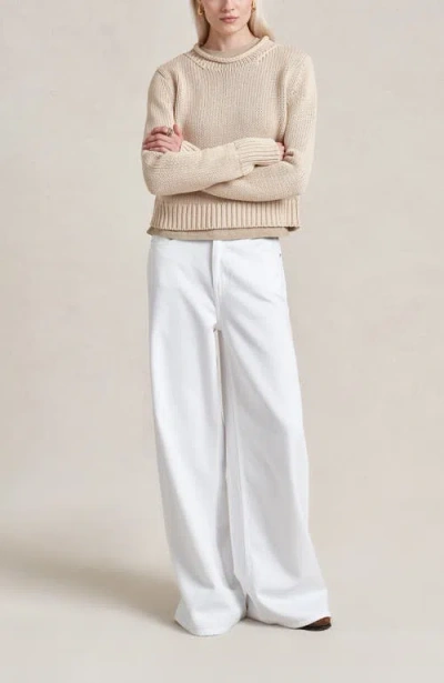 La Ligne Solid Mini Marina Sweater In Neutral