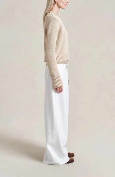 La Ligne Solid Mini Marina Sweater In Neutral