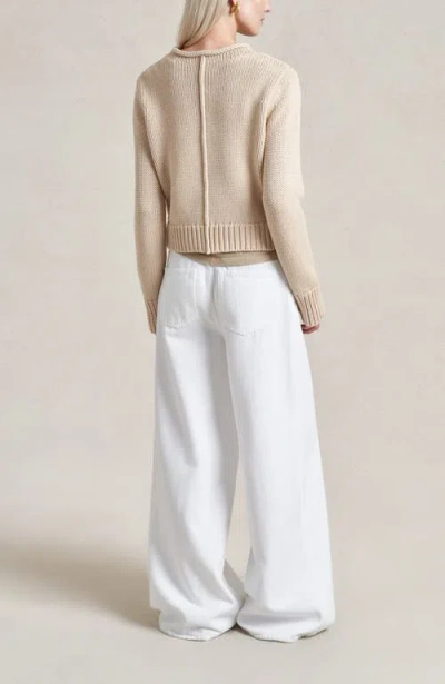 La Ligne Solid Mini Marina Sweater In Neutral