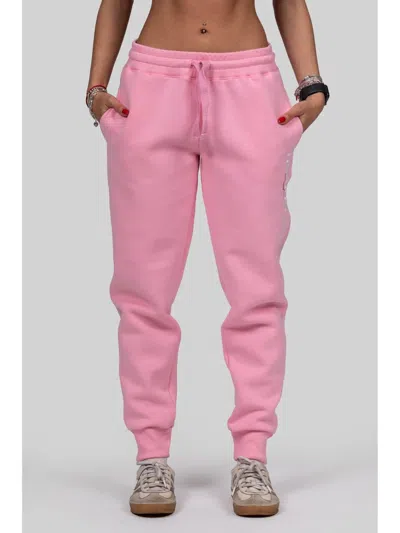 Podhio Drawstring Track Pants In Pink