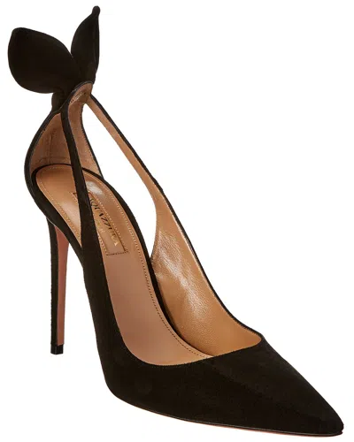 Aquazzura Aquazzurra Womans Deneuve Black Suede Pumps In Black