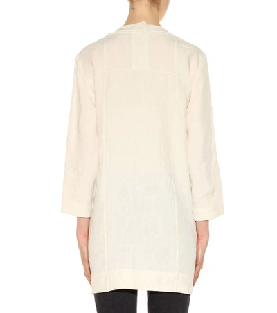 Shop Isabel Marant Phoenix Embroidered Linen Dress In White