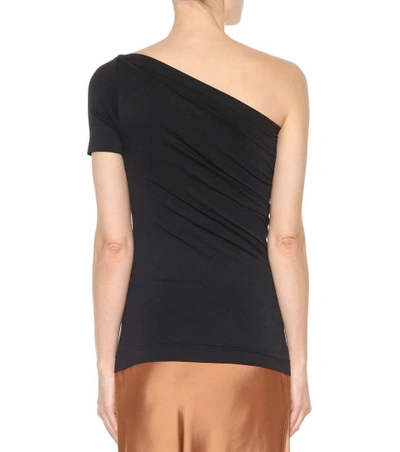 Shop Helmut Lang Asymmetric Top In Black