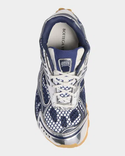 Bottega Veneta Technical Fishnet Orbit Sneaker In Blue