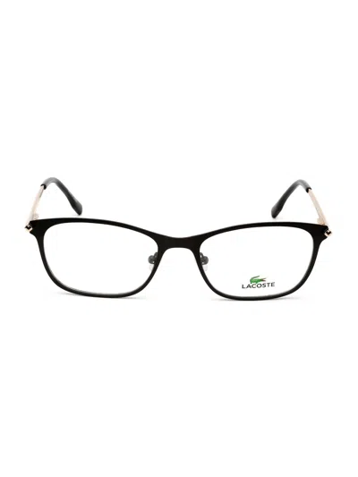 Lacoste Sleek Rectangular Eyeglasses In Black
