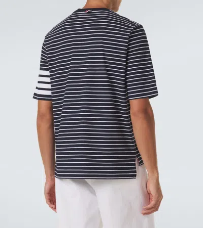 Thom Browne 4-bar Striped Cotton T-shirt In Multi