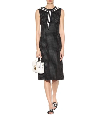 Shop Dolce & Gabbana Cotton And Wool Dress In Pois, Foedo  Eero