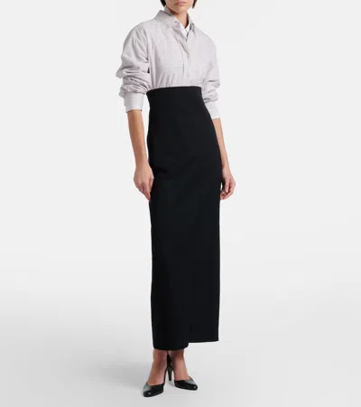 The Row Black Leather Ornella Pumps In Black
