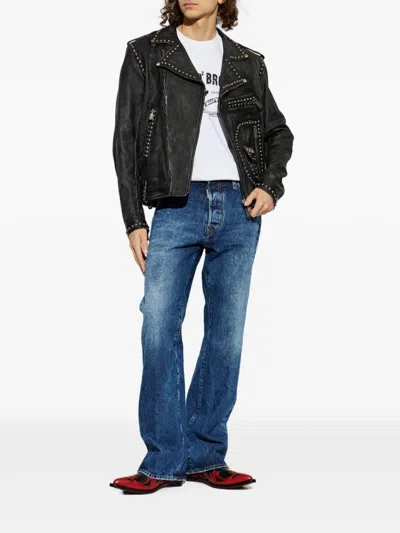 Dsquared2 Faded-effect Jeans In Blue