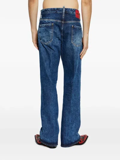 Dsquared2 Faded-effect Jeans In Blue