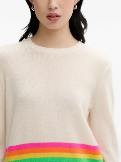 From Future Rainbow-stripe Sweater In White