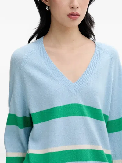 From Future Striped Sweater In Blue
