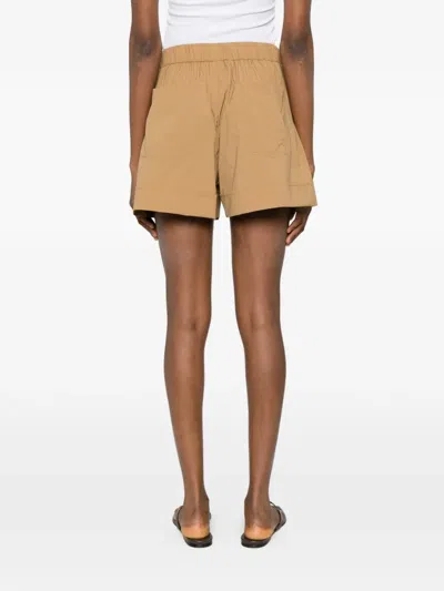 Herno Drawstring Turn-up Shorts In Brown