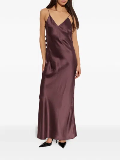 By Malene Birger Pascale Silk Maxi Slip Dress In Red