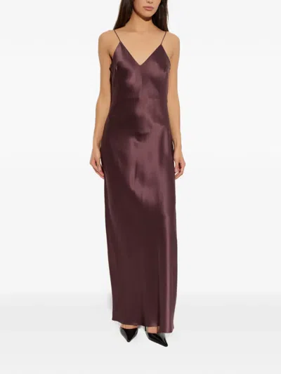 By Malene Birger Pascale Silk Maxi Slip Dress In Red