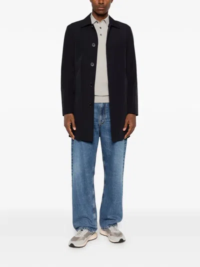 Éphémère Single-breasted Buttoned Coat In Black