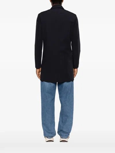 Éphémère Single-breasted Buttoned Coat In Black