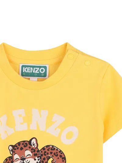 Kenzo Graphic-print T-shirt In Yellow
