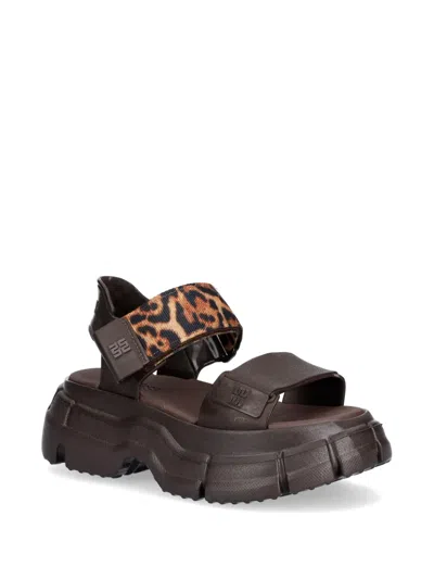 Melissa Leopard-print Touch-strap Sandals In Brown