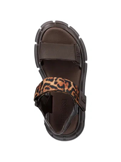 Melissa Leopard-print Touch-strap Sandals In Brown