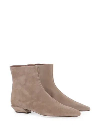 Paris Texas Pointed-toe Side-zip Ankle Boots In Neutral