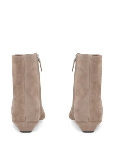 Paris Texas Pointed-toe Side-zip Ankle Boots In Neutral