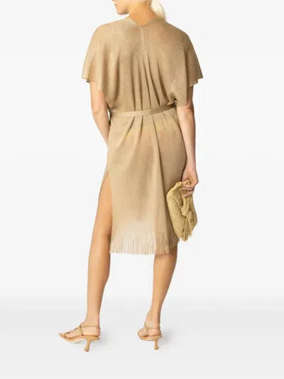 Loeffler Randall Triana Strappy Mid Heel Sandals With Ball Dune In Brown