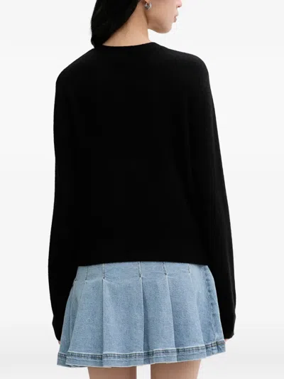 From Future Button-embellished Sweater In Black