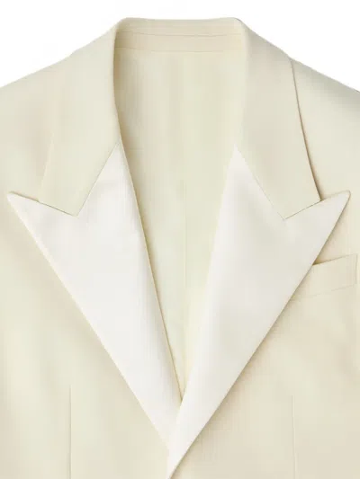Versace Stretch Wool Blazer In White