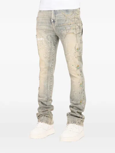 Guapi Rhinestone-embellished Distressed Jeans In Multi